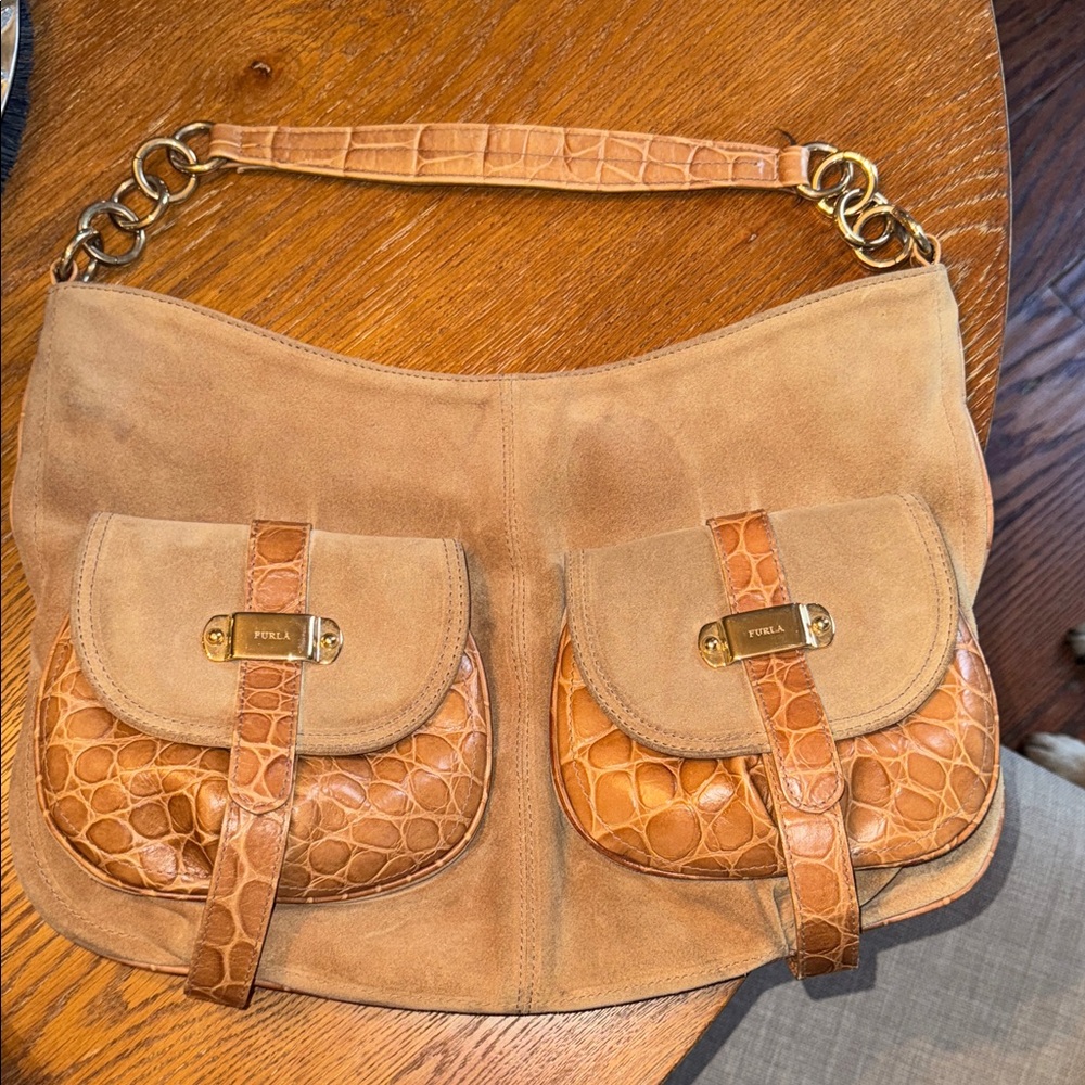 Womens Suede Leather Furla Purse